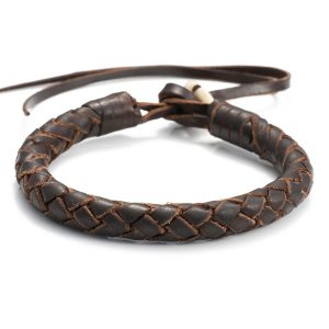 Pulsera de cuero trenzado