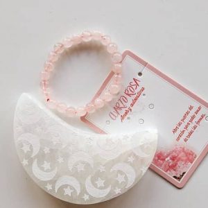 Pulsera de cuarzo rosa