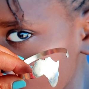 Pulsera de plata silueta de África