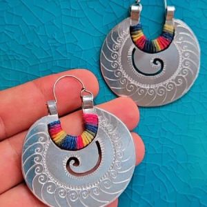 Argolla con espiral multicolor