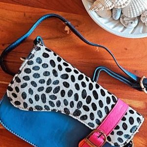 Bolso de piel multicolor