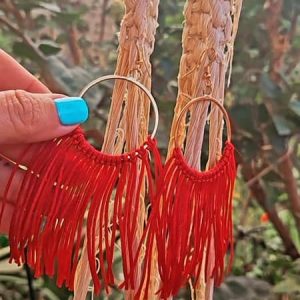 Pendientes de hilo encerado