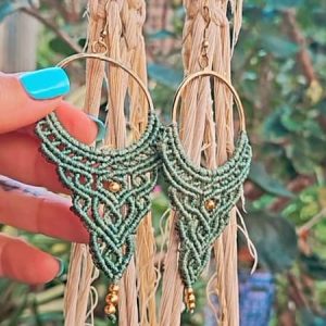 Pendientes de macramé