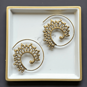 Pendientes de bisutería de India dorados