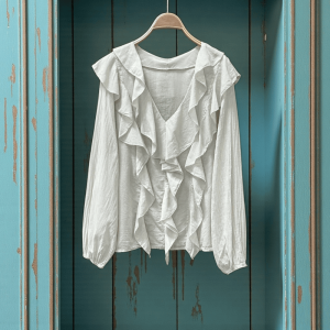 Camisa beige de volantes