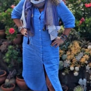 Vestido camisero 100% lino