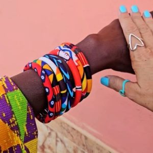 Pulseras de telas africanas