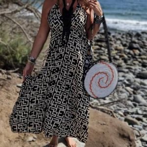 Vestido blanco y negro