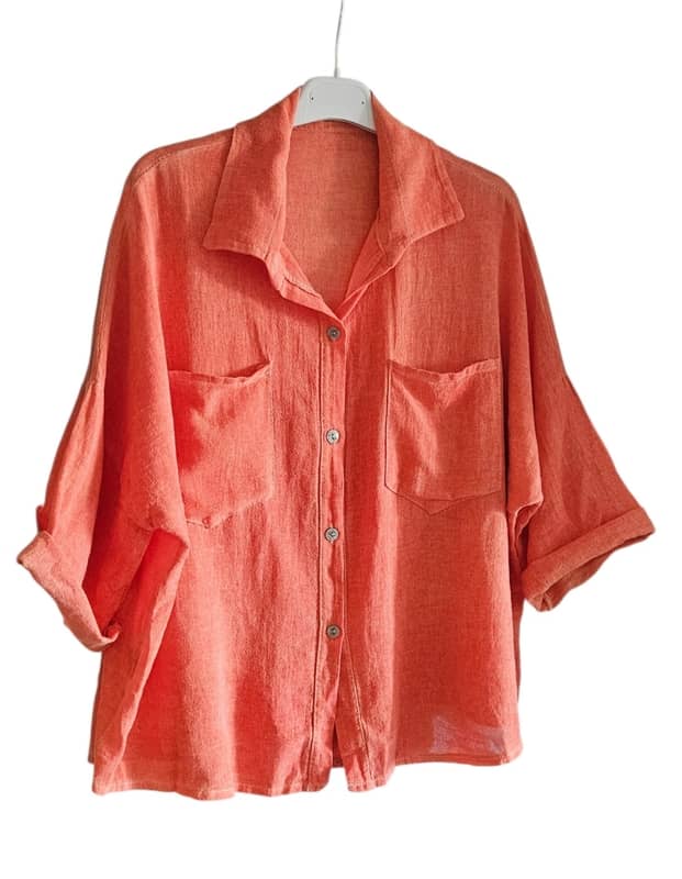 Camisa de Algodón 100% para Mujer | Sobrecamisa Holgada Talla Única - Imagen 2