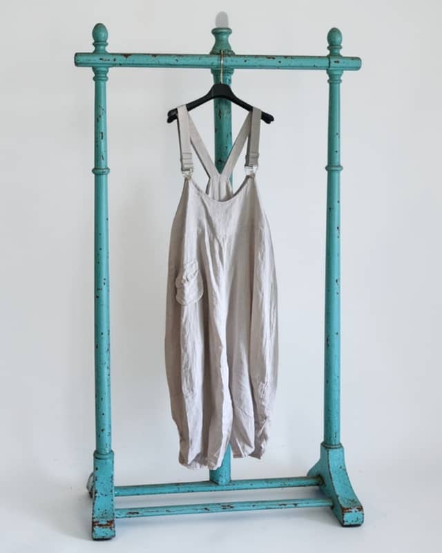 Peto de Lino 100% para Mujer | Mono Holgado Ajustable Talla Única - Imagen 2