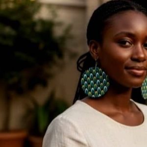 Pendientes Maxi Artesanales de Tela Africana: Hechos a Mano en Senegal (Ligeros)