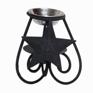 Quemador de Esencias "Estrella Mística" - Metal Envejecido Estilo Boho