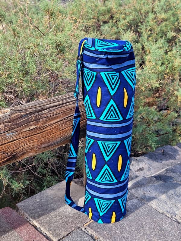 Funda para Esterilla de Yoga – Estampado Wax Africano (Hecha a mano en Senegal) - Imagen 5