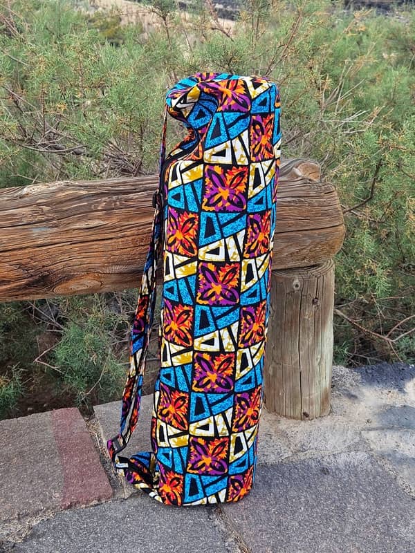 Funda para Esterilla de Yoga – Estampado Wax Africano (Hecha a mano en Senegal) - Imagen 6