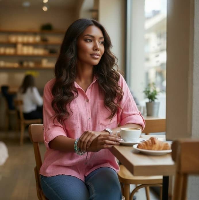 Camisa de Botones Holgada Algodón 100% - Look Casual y Formal