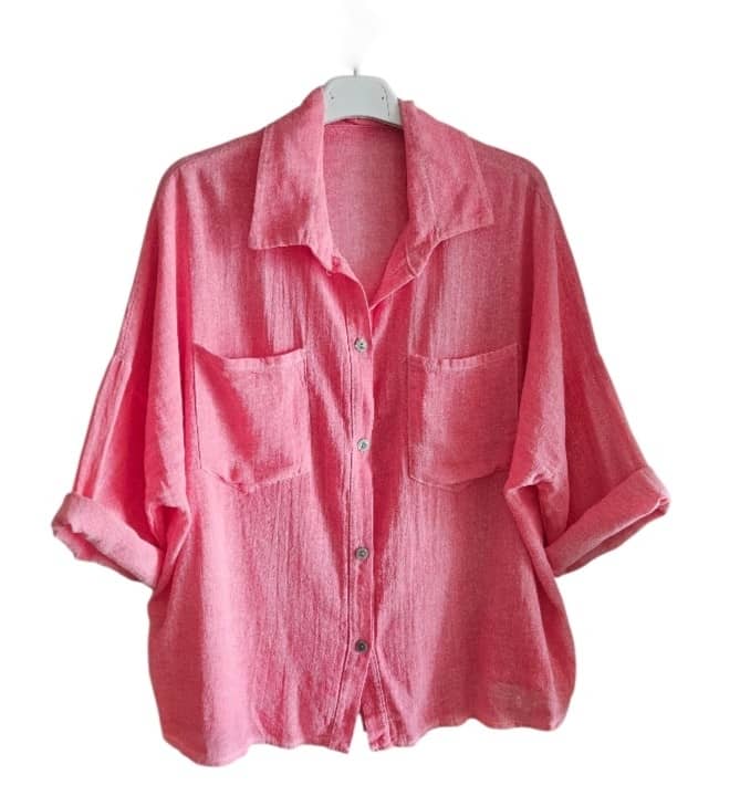 Camisa de Botones Holgada Algodón 100% - Look Casual y Formal - Imagen 2