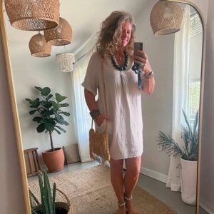 Vestido de Lino 100% con Bolsillos - Estilo Boho Chic y Corte Holgado