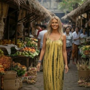 Vestido Largo Tie-Dye 100% Rayón - Hecho en Indonesia (Talla Única)