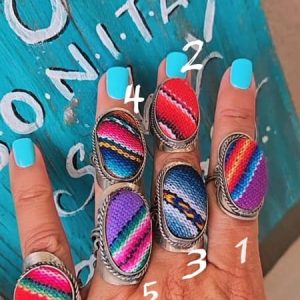 Anillo Artesanal de Manta Peruana y Alpaca – Regulable