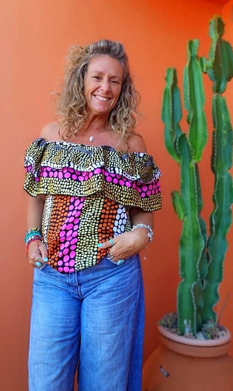 Blusa Étnica Volante "Sawabona África" – Camisa Artesanal de Dakar (Talla Única)