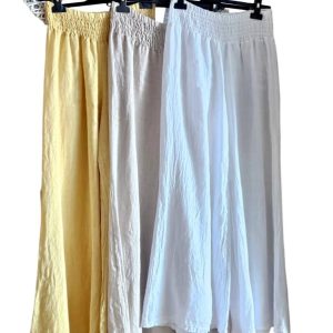 Pantalón de Lino Fluido con Cintura Elástica para Mujer